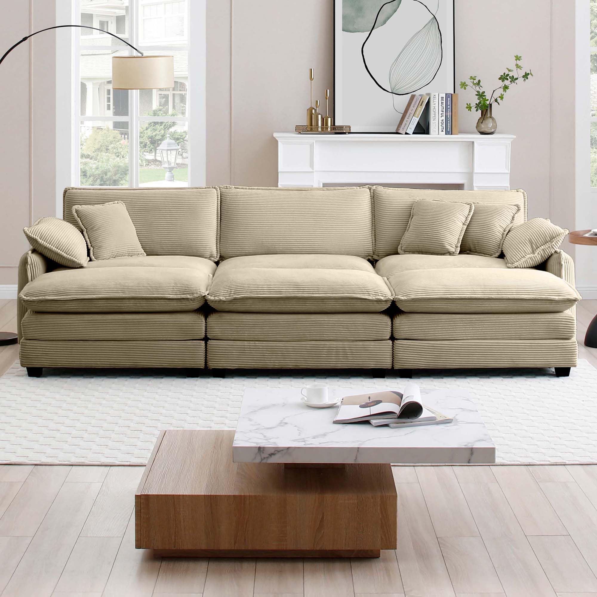 Amazon.com: Oversized Cloud Couch with 3 Ottoman, 25.52